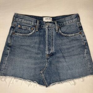 AGOLDE never been worn medium wash denim mini skirt
